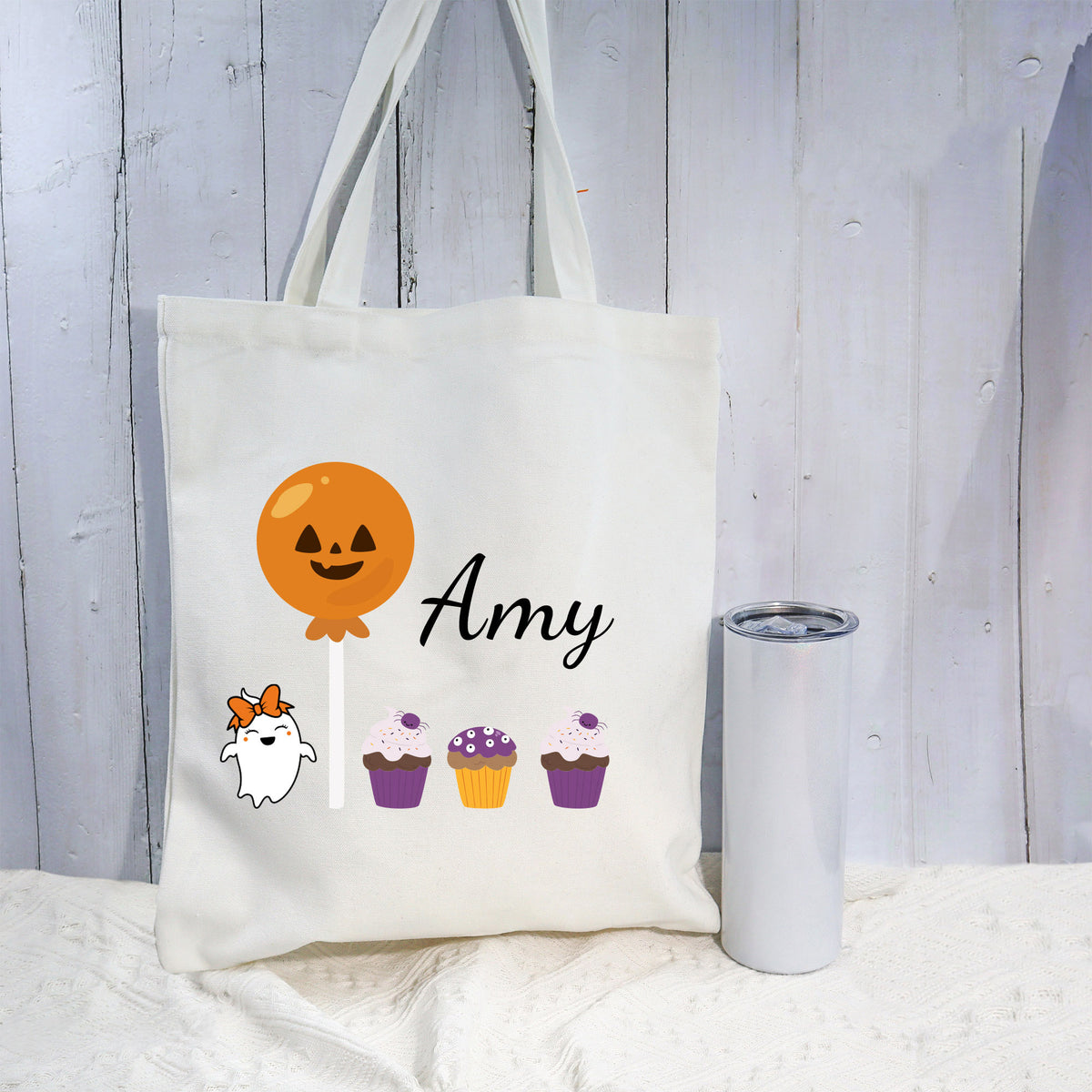 Personalized Halloween Spooky Tote