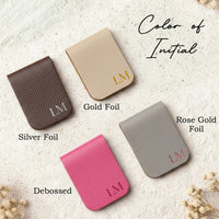 Custom Initial Bookmark, Personalized Leather Magnetic Bookmarks