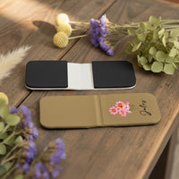 Personalized Magnetic Bookmarks, Birth Flower Leather Bookmark