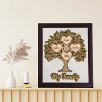 Personalized Laser Cut Wood Family Tree