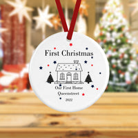 Custom Christmas in our First Home Bauble
