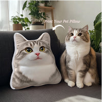 Personalized Pet Shaped Pillow, Pet Portrait Pillow
