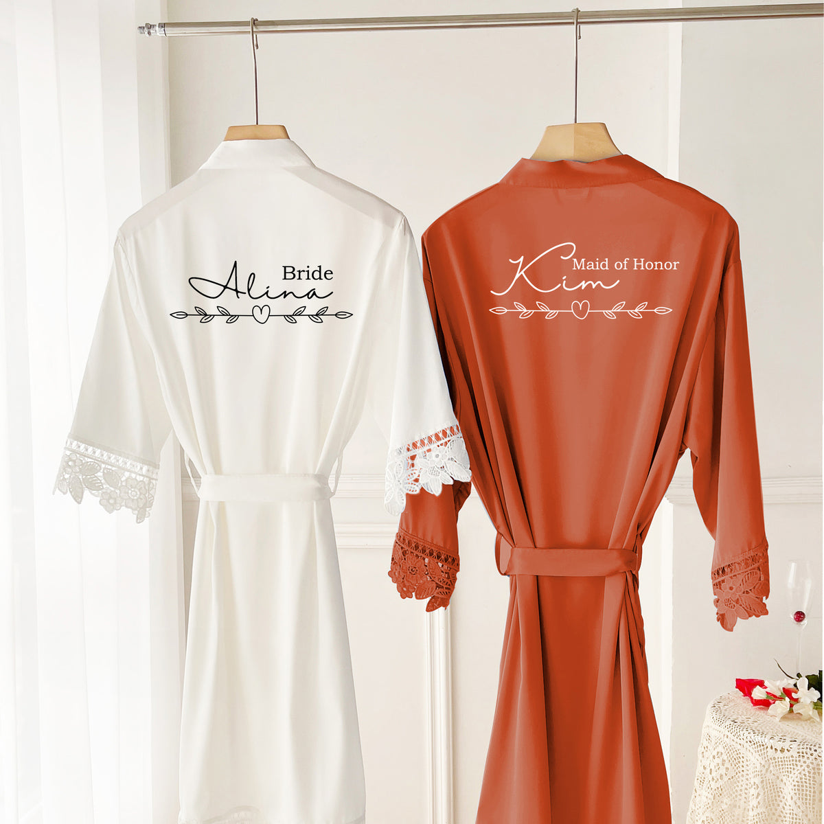 Personalized White Bridal Robe