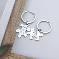 Personalized Anniversary Gift Puzzle Keychain