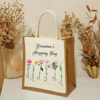 Personalized Grandma's Garden Tote Bag