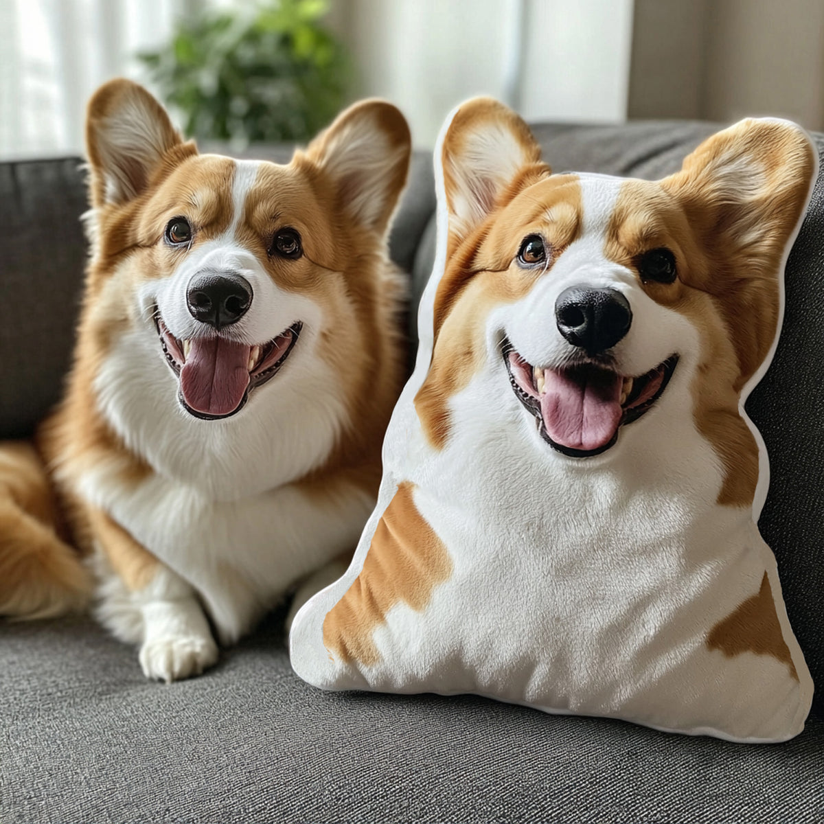 Personalized Pet Shaped Pillow, Pet Portrait Pillow