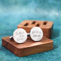 Personalised Engraved Father of the Bride Cufflinks