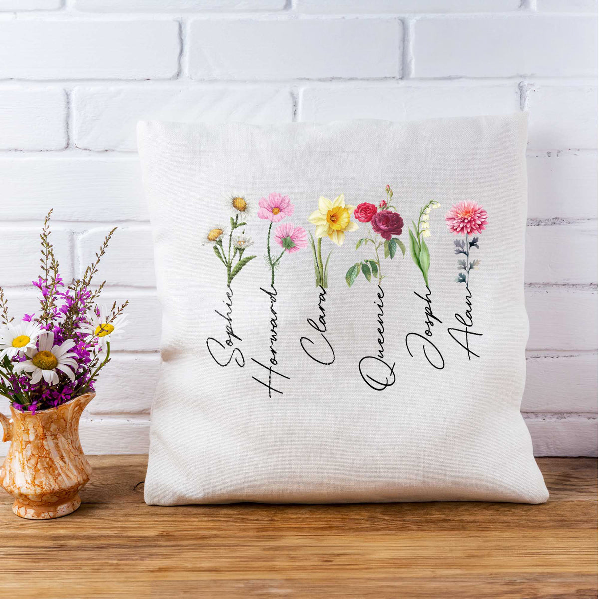 Customized Grandma's Garden Pillow