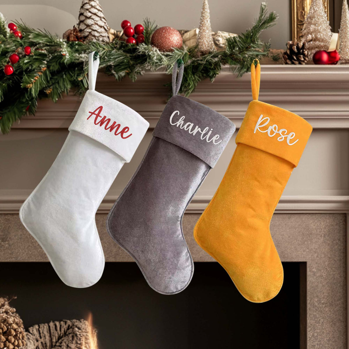 Personalized Velvet Christmas Stockings