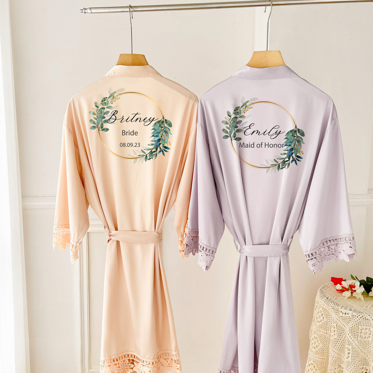 Personalized Bride Lace Robe