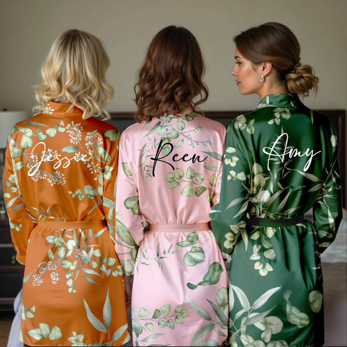 Personalized Floral Bridesmaid Robe, Flower Girl Robes