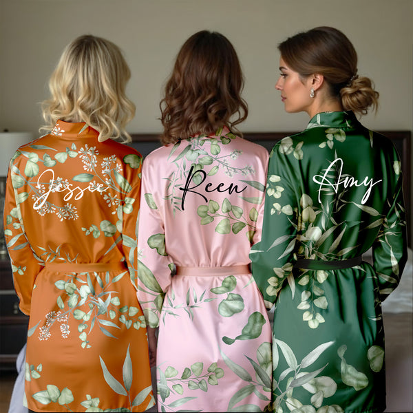 Personalized Floral Bridesmaid Robe, Flower Girl Robes