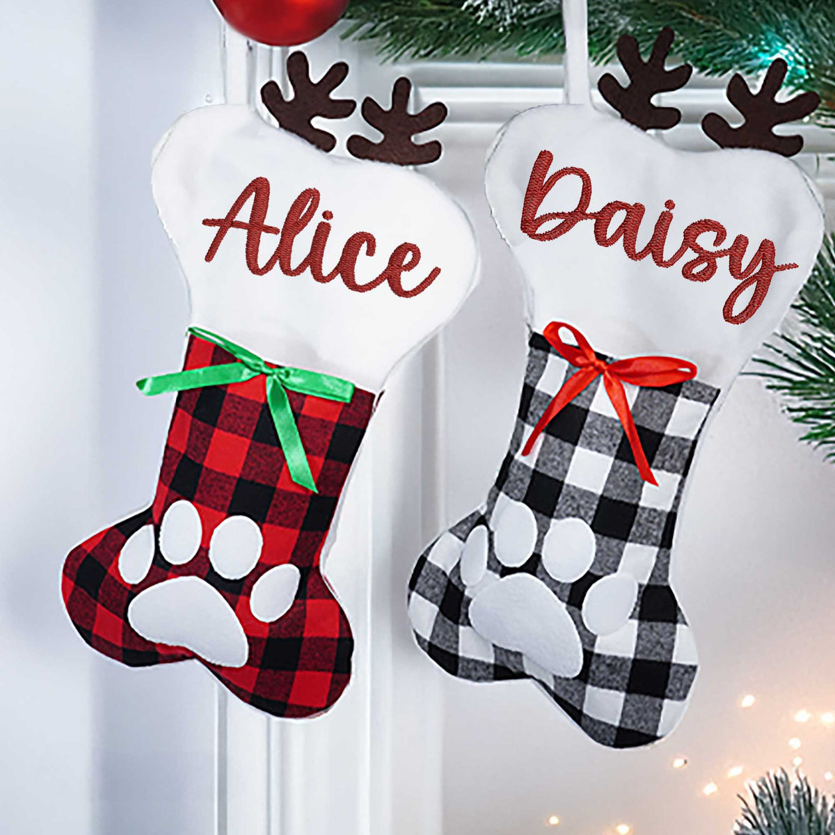 Personalized Dog Bone Shaped Stockings