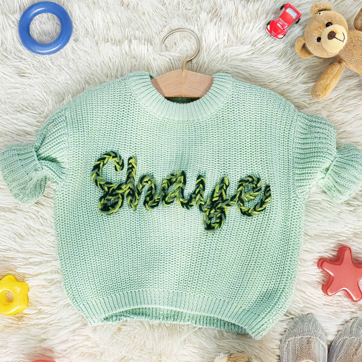 Personalized Knit Sweater Toddler with Name