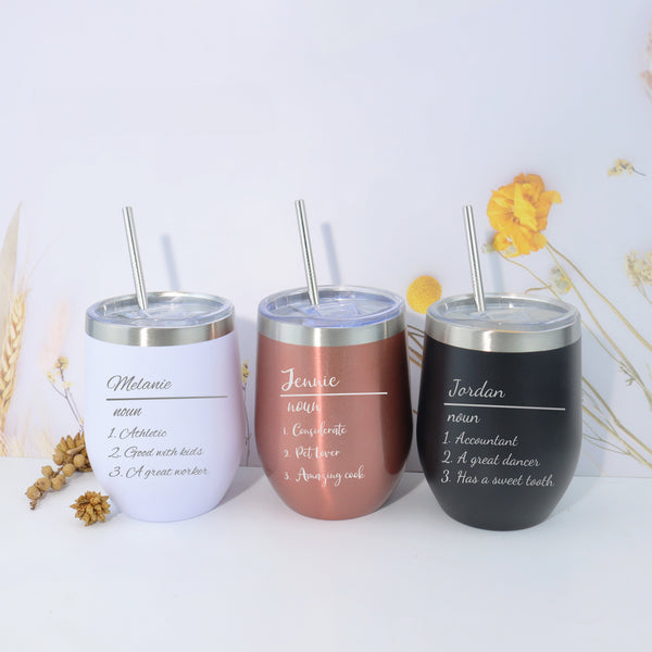 Personalized Wine Tumbler With Name Definition