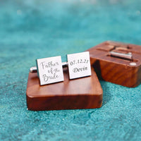 Personalised Engraved Father of the Bride Cufflinks