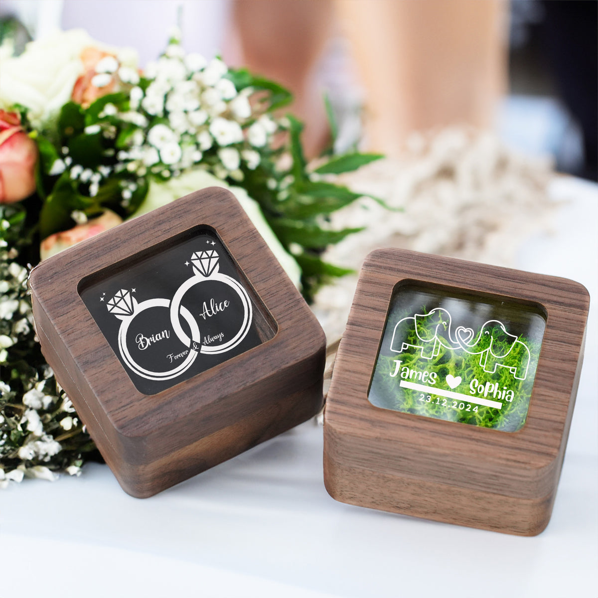 Custom Transparent Ring Bearer Box