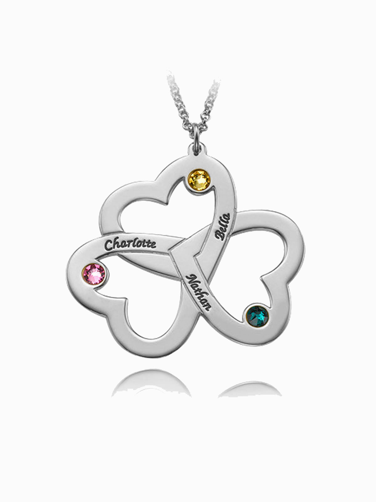 Shamrock Heart Necklace Silver S925