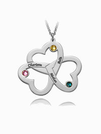 Shamrock Heart Necklace Silver S925