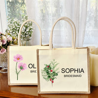 Personalized Grandma's Garden Tote Bag