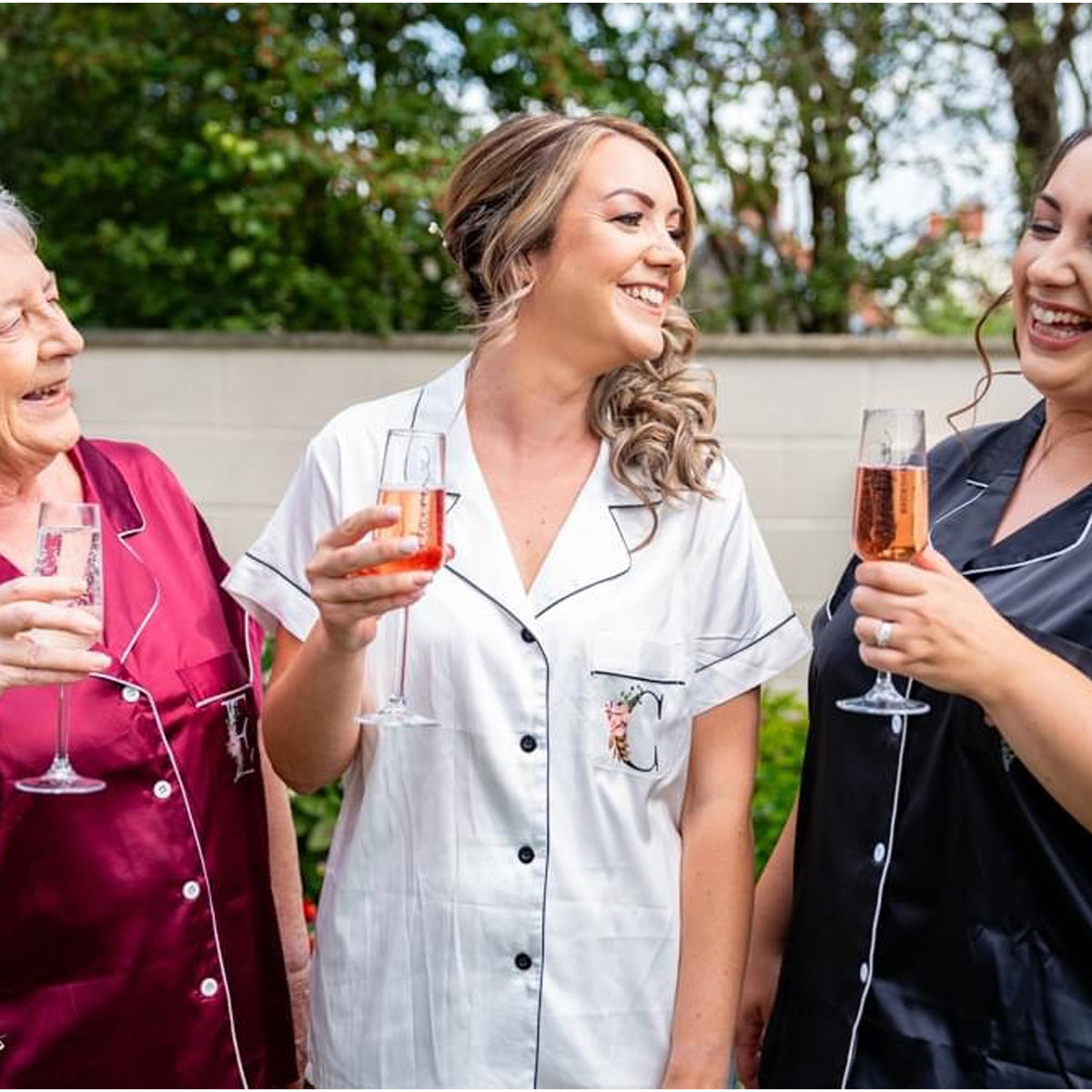 Personalized Floral Pajamas for Bridesmaid