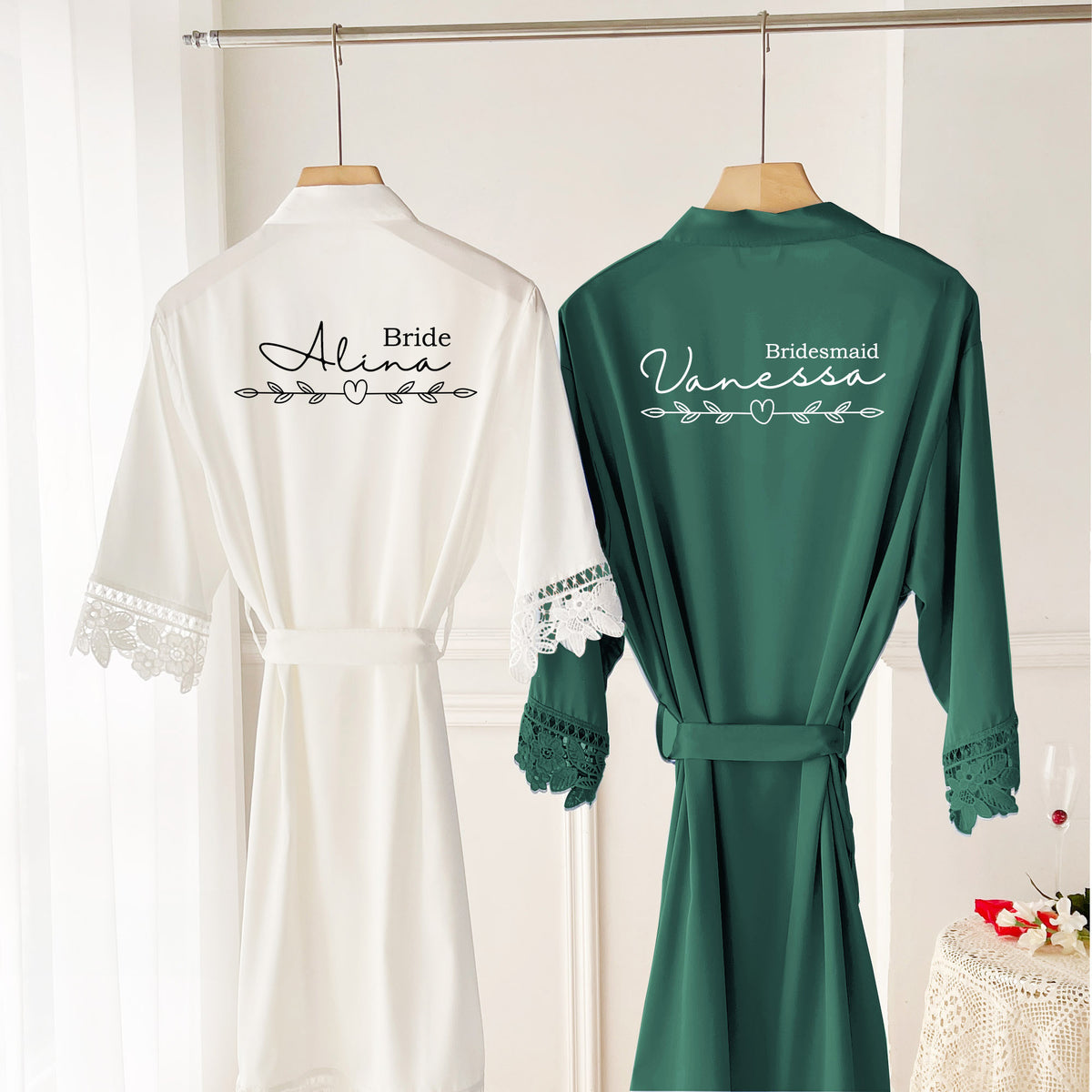 Personalized Wedding Dressing Gown