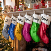 Embroidered Family Christmas Stockings, Christmas Tree Decoration