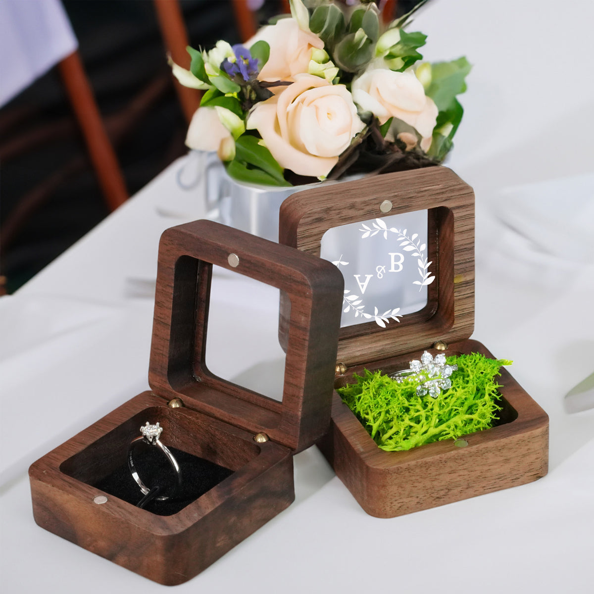 Custom Transparent Ring Bearer Box