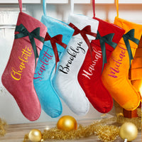 Custom Christmas Velvet Stocking with Name