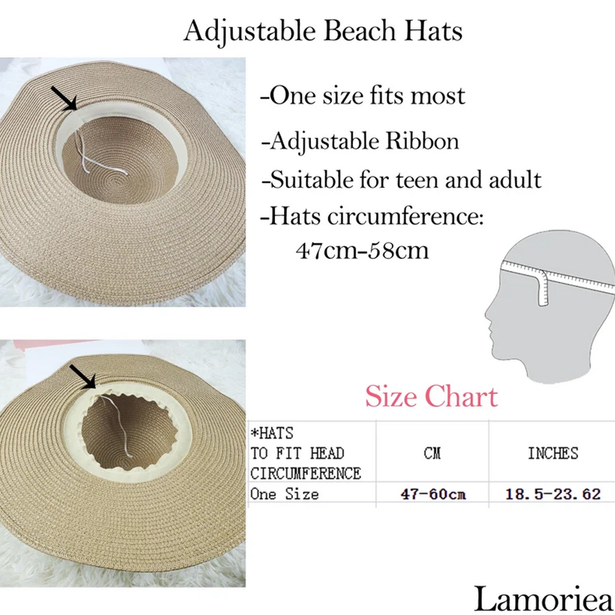 Personalized Floppy hats with ribbon