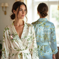 Personalized Floral Bridesmaid Robe, Flower Girl Robes