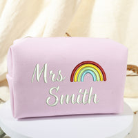 Custom Rainbow Toiletry Bag Women