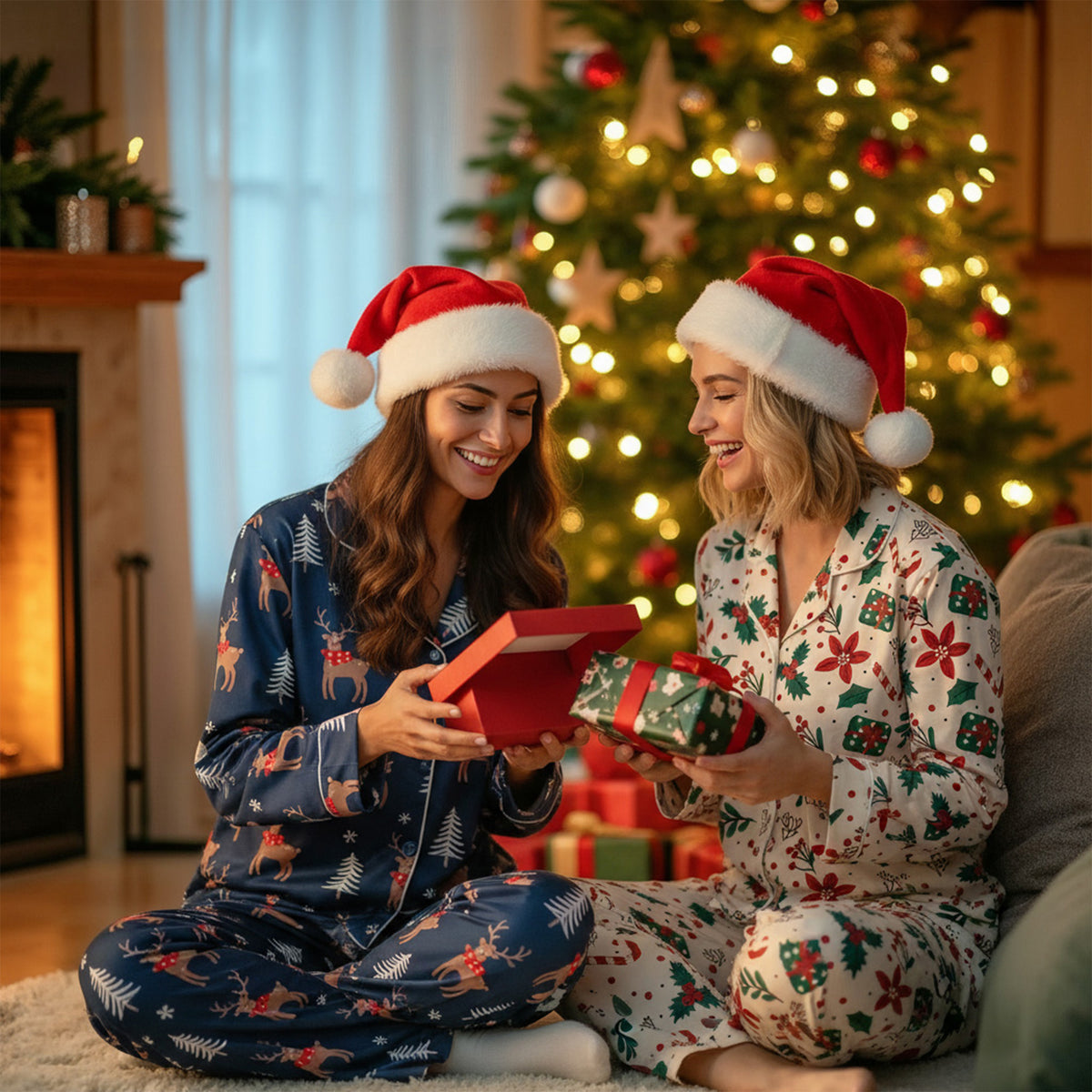 Personalized Womens Christmas Pajamas, Xmas Pajamas