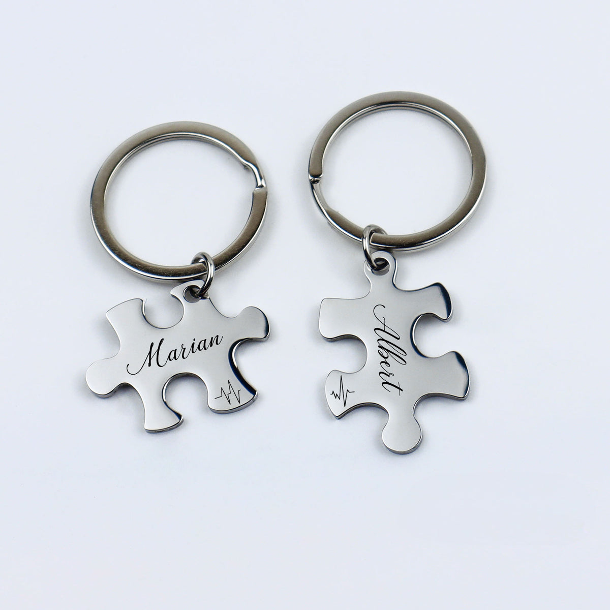 Personalized Anniversary Gift Puzzle Keychain