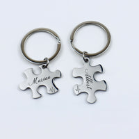 Personalized Anniversary Gift Puzzle Keychain