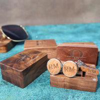 Personalised Wood Wedding Role Cufflinks