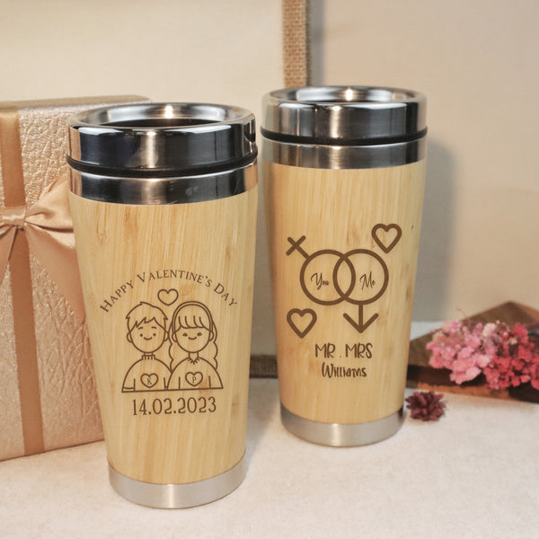 Custom Engraved Bamboo Mug