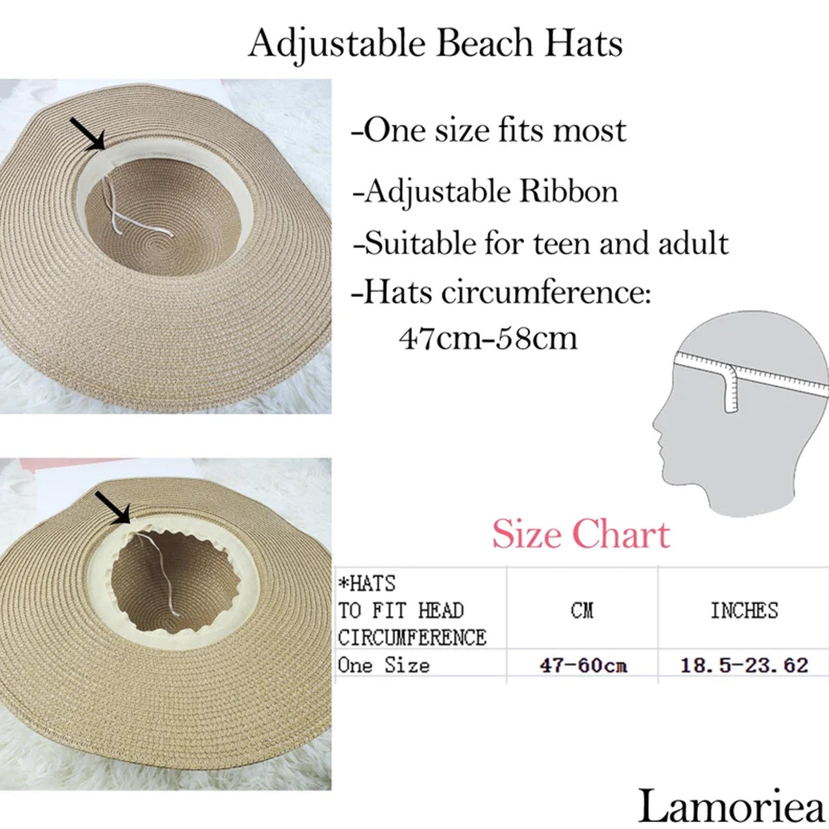 Personalized Adjustable Beach Hats Bridesmaid Hats