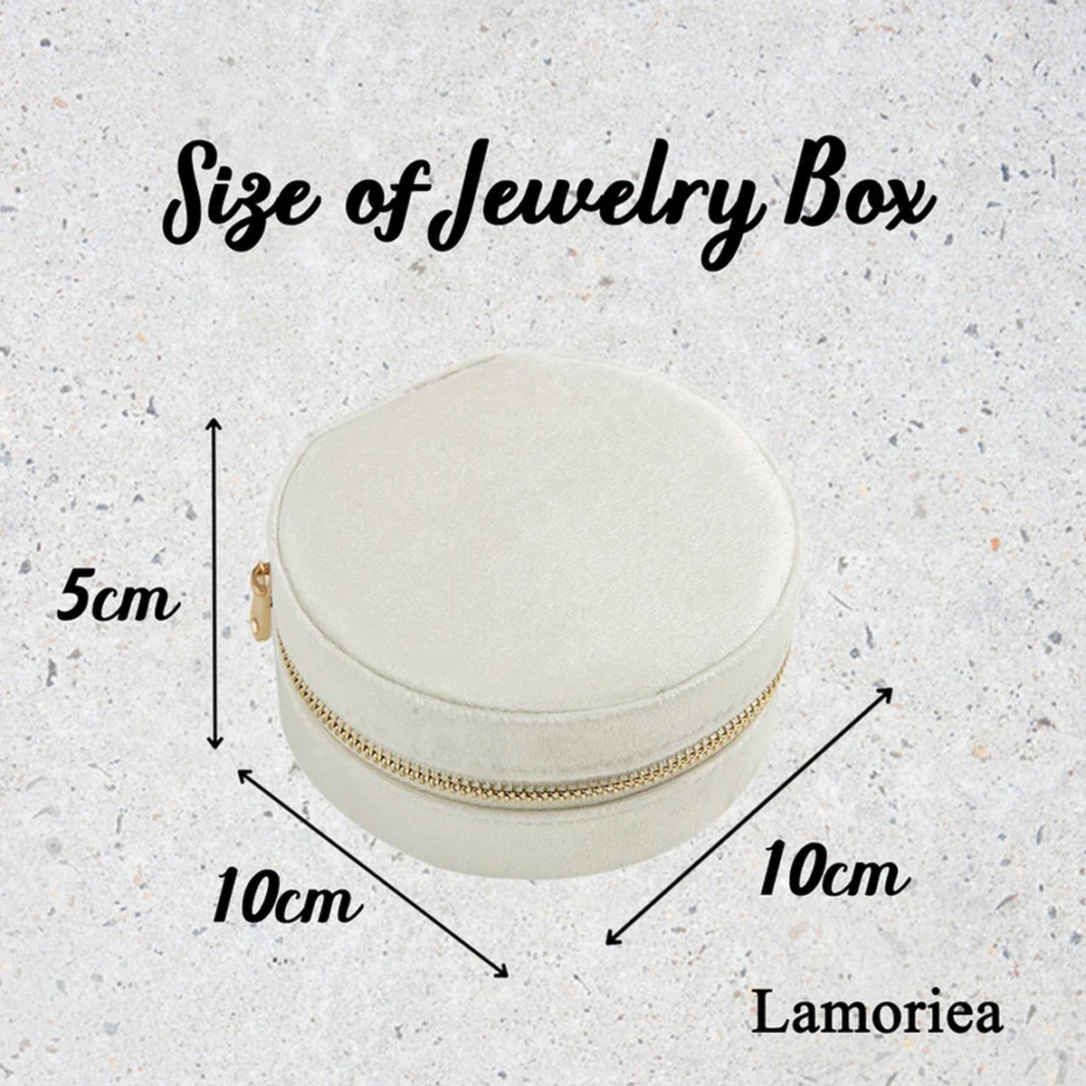 Personalized Zipper Round jewelry box