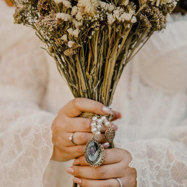 Personalized Memorial Photo Bouquet Charm