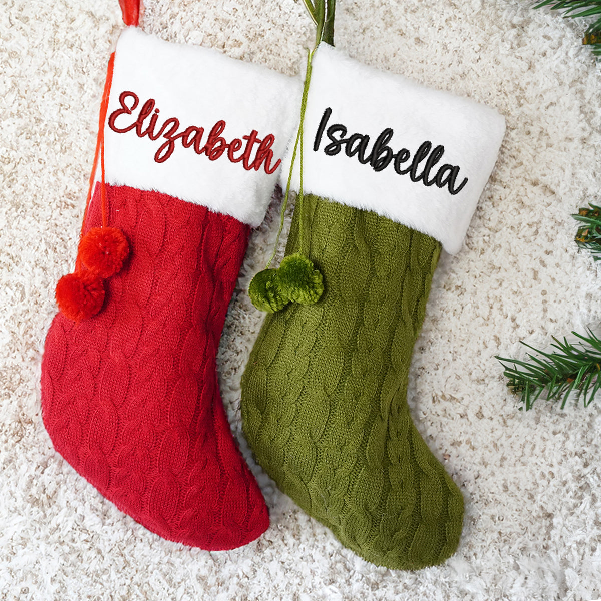 Personalized Stockings with Name, Family Matching Christmas Stockings