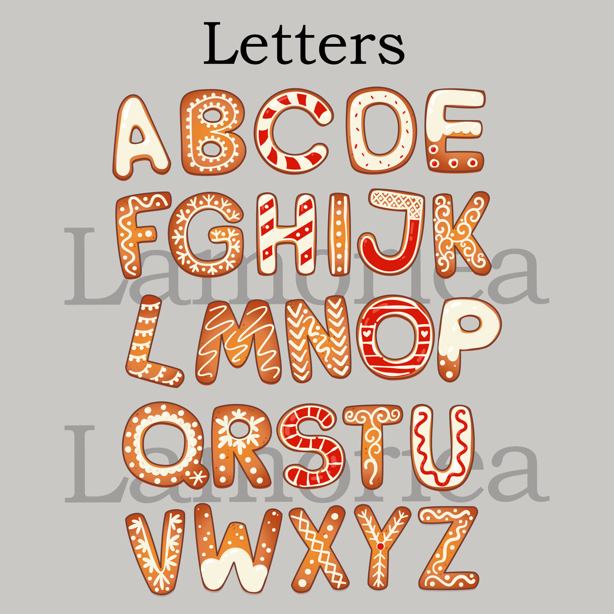 Custom Christmas Alphabet with element