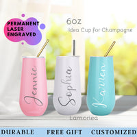 Personalized 6oz Wine Tumbler