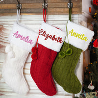 Personalized Stockings with Name, Family Matching Christmas Stockings