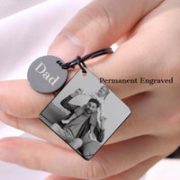 Father's Day Gift Photo Keychain for him