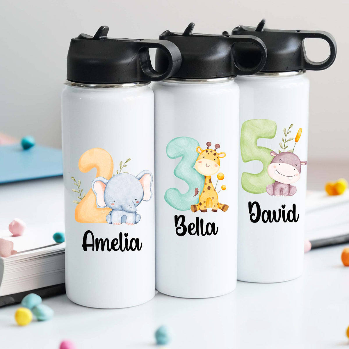 Custom Animal Bottle Kid Birthday Gifts