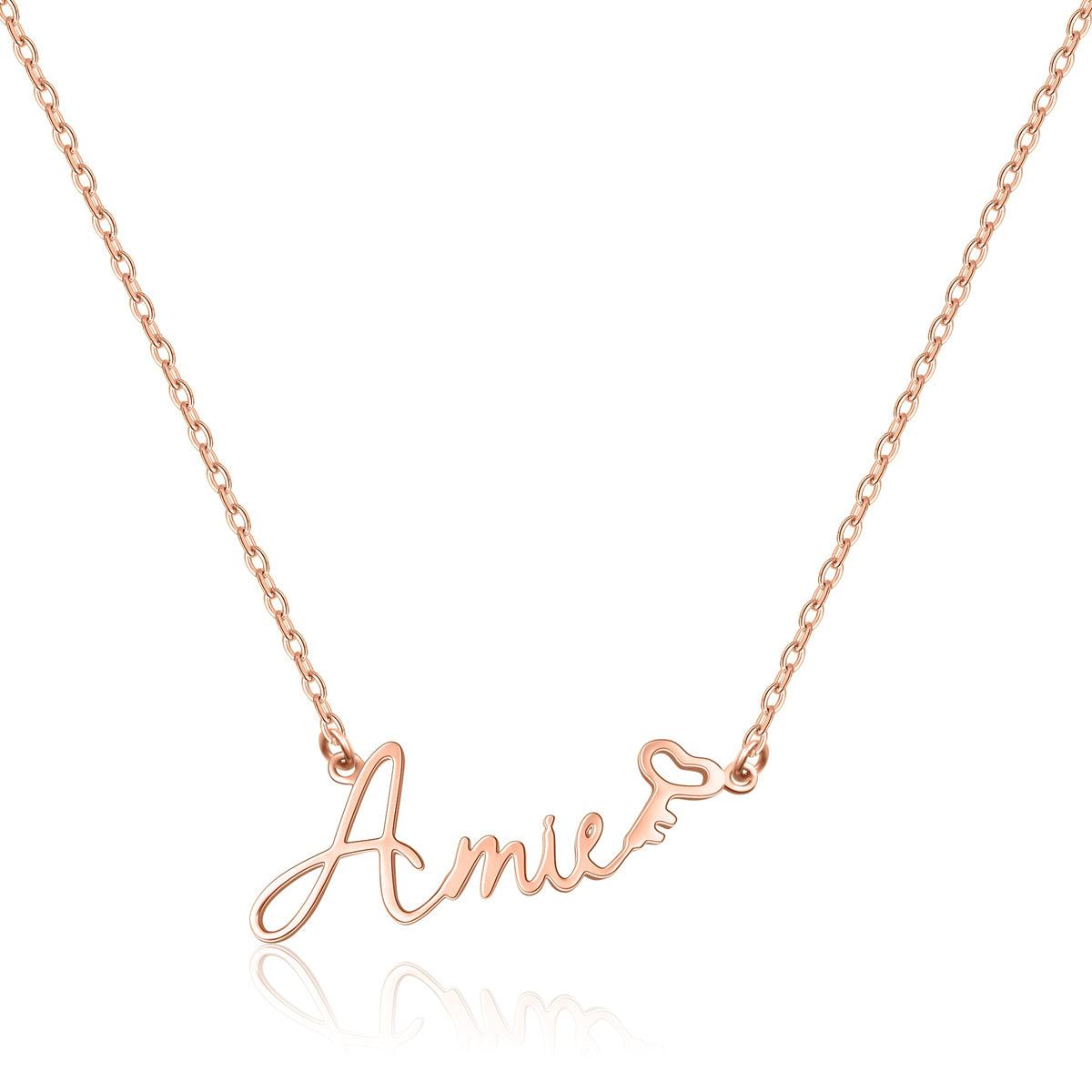 Amie Style Name Necklace Silver