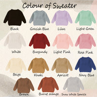 Personalized Baby Sweater with Hand-Embroidered Name Monogram