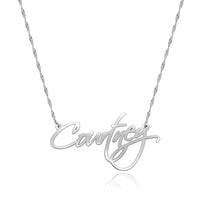 Courtney Style Name Necklace Silver