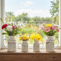 Custom Flower Vase Ceramic, Birthflower Vase